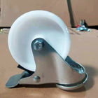 2 Inch Swivel White Plastic Castors Light Duty PP Wheels Bolt Hole