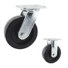 6 Inch Solid Black Wheels Heavy Duty High Temprature Casters For Ovens