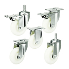 Side Lock Brake Shock Absorbing Casters With Polyurethane Wheels For Easy Maneuvering