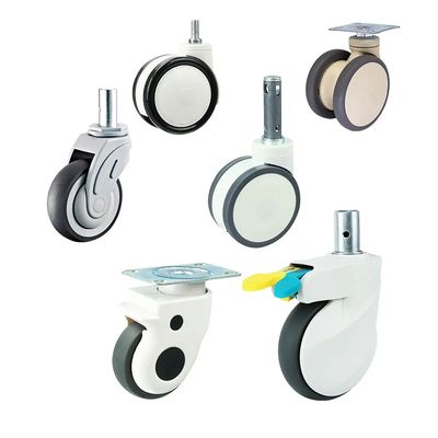 Heavy Duty American Nylon PA Casters Plate Mounted 125KG Capacity Set Of 4 Screw In Wheels