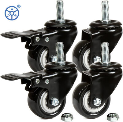 Green Rubber Casters Roller Bearing Type Load Capacity 100 to 300 KG Heavy Duty Wheels Suitable for Industrial Equipment