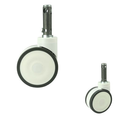 ISO9001 5 Inch TPR Long Stem Medical Bed Caster Wheels With Central Lock