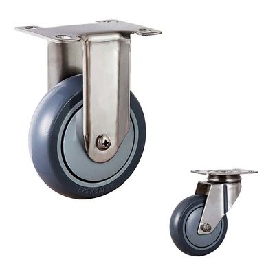 242lbs Loading 4 Inch Steel Caster Wheels ISO9001 With Ball Bearing