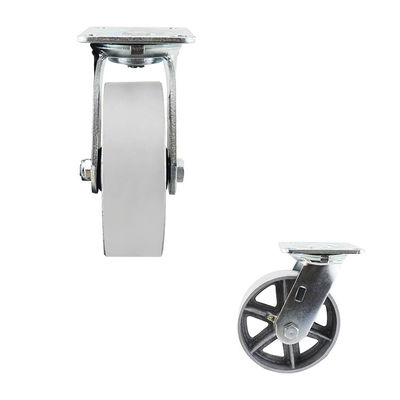 ISO9001 Flat Tread Swivel Plate 6 Inch Swivel Castor Wheels For Dolly 