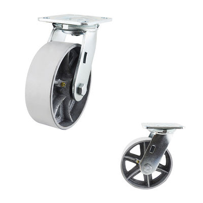 ISO9001 Flat Tread Swivel Plate 6 Inch Swivel Castor Wheels For Dolly 