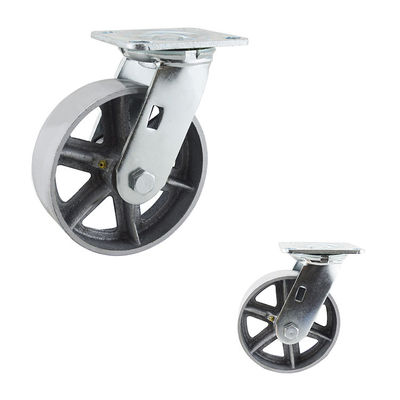 ISO9001 Flat Tread Swivel Plate 6 Inch Swivel Castor Wheels For Dolly 