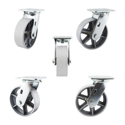 ISO9001 Flat Tread Swivel Plate 6 Inch Swivel Castor Wheels For Dolly 