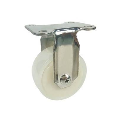 Steel Housing European Casters With Plastic Wheel Core And Zinc Plated Finish
