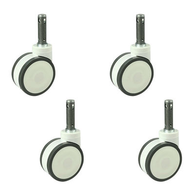 ISO9001 5 Inch TPR Long Stem Medical Bed Caster Wheels With Central Lock