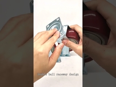 Wprowadzenie do czerwonych kółek z pcv z pojedynczym łożyskiem do średnich obciążeń - YLcaster